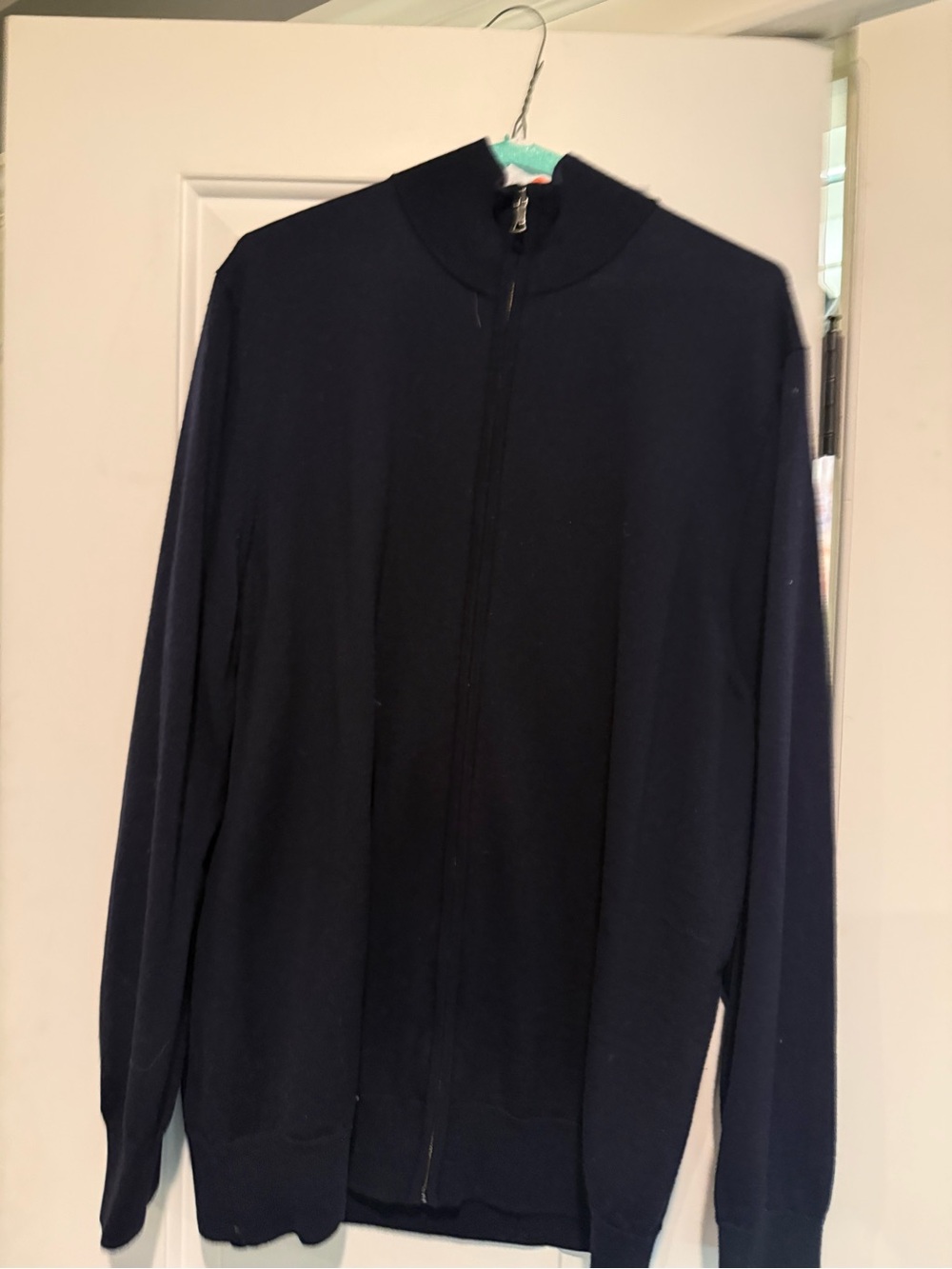 Brooks Brothers Navy Full-Zip Men's Sweater